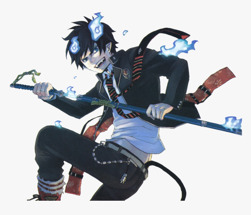 Rin Okumura Render By Railgunlv5-d3gbfal - Blue Exorcist Manga Cover, HD Png Download