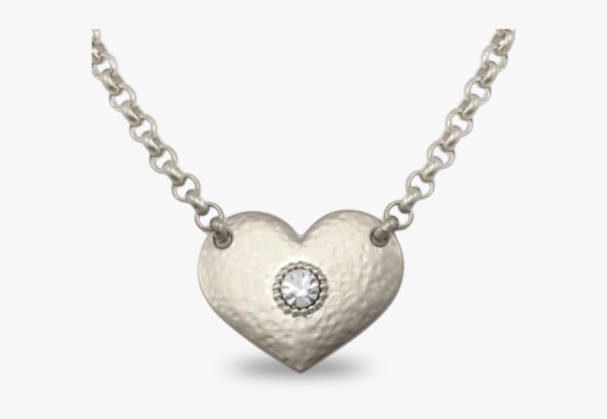 Danon Silver Heart Charm Necklace - Locket, HD Png Download