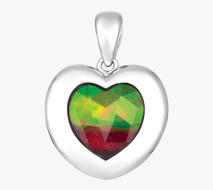 Juliet Sterling Silver Heart Pendant By Korite Ammolite - Locket, HD Png Download