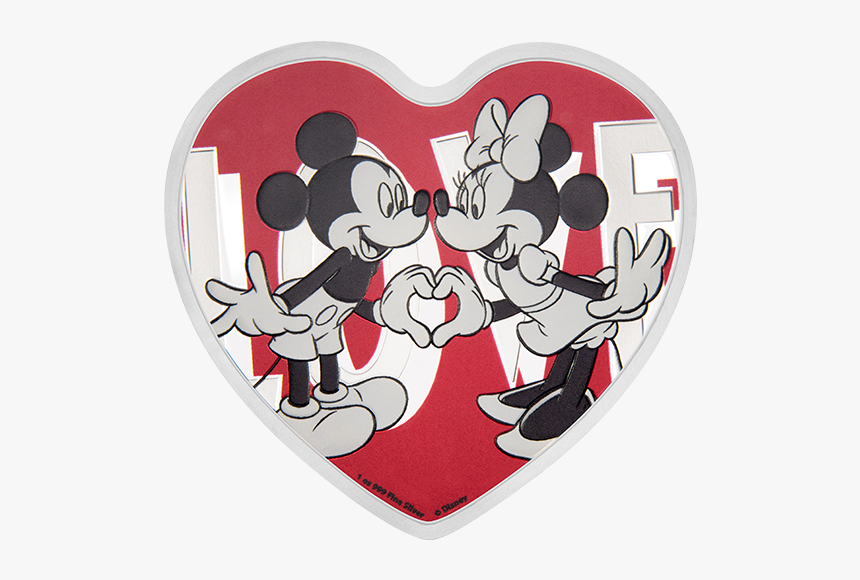 Mickey And Minnie Inside A Heart, HD Png Download