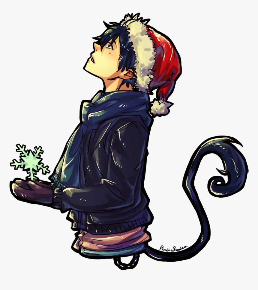 #ao No Exorcist #blue Exorcist #rin Okumura #christmas - Illustration, HD Png Download