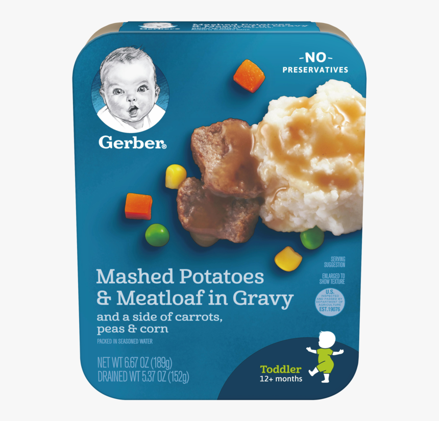 Mashed Potatoes & Meatloaf In Gravy - Gerber Mashed Potatoes And Meatloaf, HD Png Download