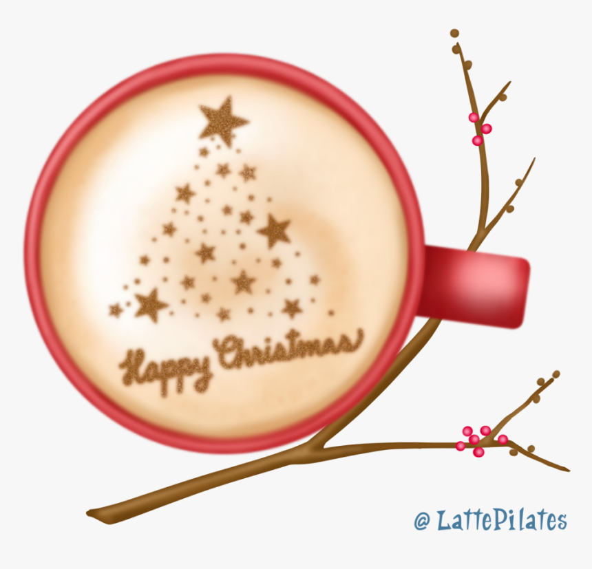 Happy Christmas Latte Art - Yoga Pictures For Drawing, HD Png Download