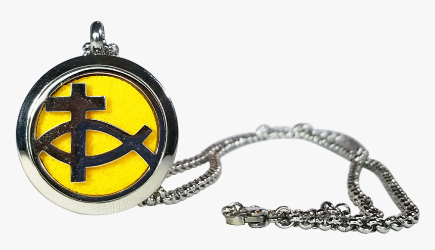 Stainless Steel Ichthus Cross Essential Oil Necklace - Chain, HD Png Download