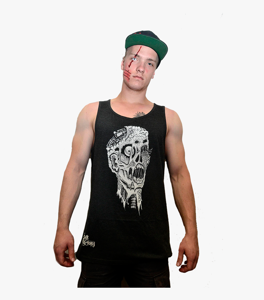 Fear Factory Queenstown Zombie Head Singlet - Man, HD Png Download