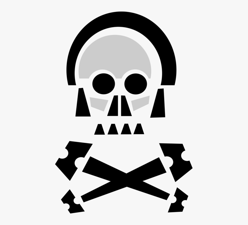 Vector Illustration Of Skull And Crossbones Identify - Graphic Design, HD Png Download