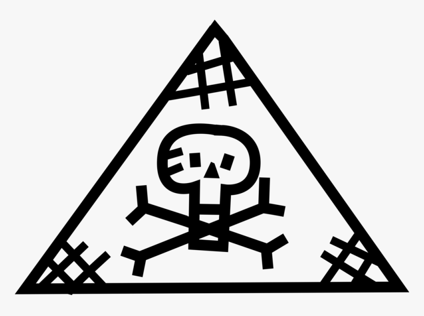 Vector Illustration Of Skull And Crossbones Identify - Triangle, HD Png Download