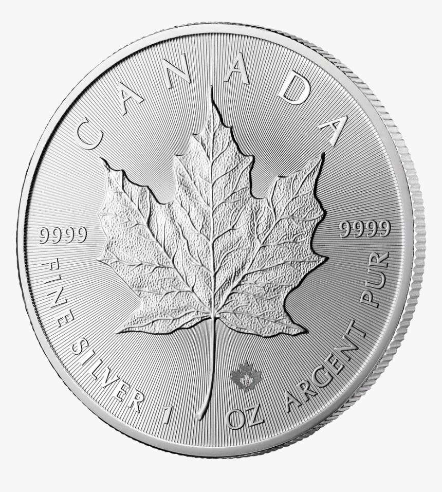 1 Oz Maple Leaf Silver 2018 2, HD Png Download
