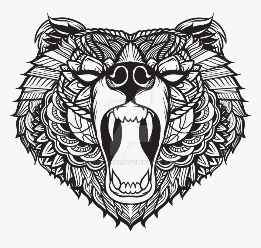 Florida Black Bear Tattoo Grizzly Bear Youtube - Maori Bear, HD Png Download