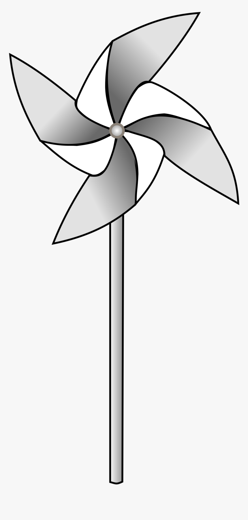 Toy, Wheel, Wind - Pinwheel Black And White, HD Png Download