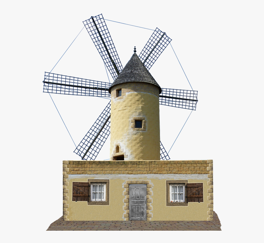 Windmill, Mill, Dutch Windmill, Holland, Old, Pinwheel - Windmill Transparent Png, Png Download