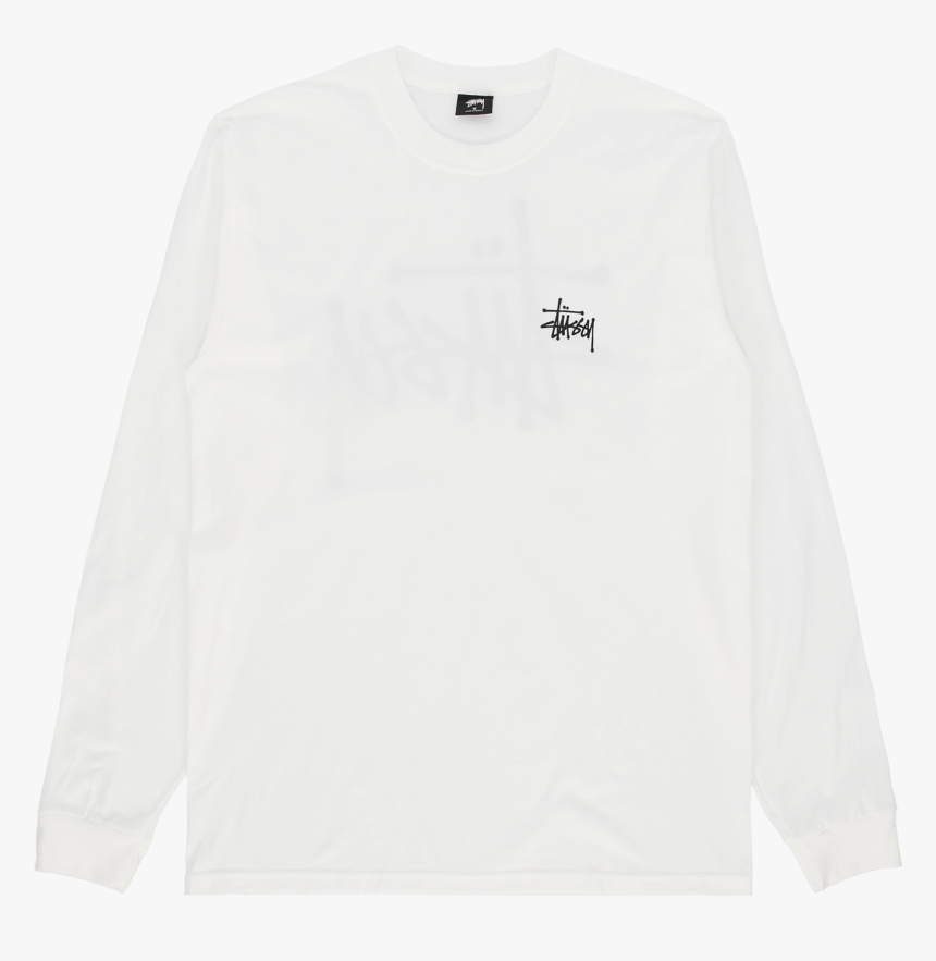 Basic Stussy Ls Tee, White, Hi-res - Active Shirt, HD Png Download