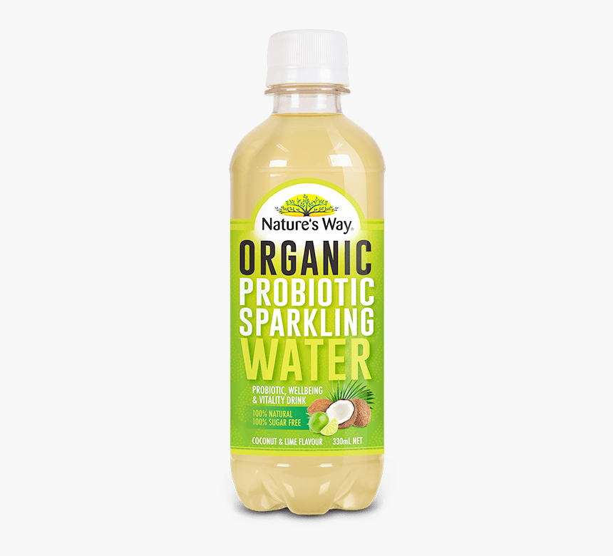 523042 Probiotic Sparkling Water Coco Lime Sugarfree - Plastic Bottle, HD Png Download