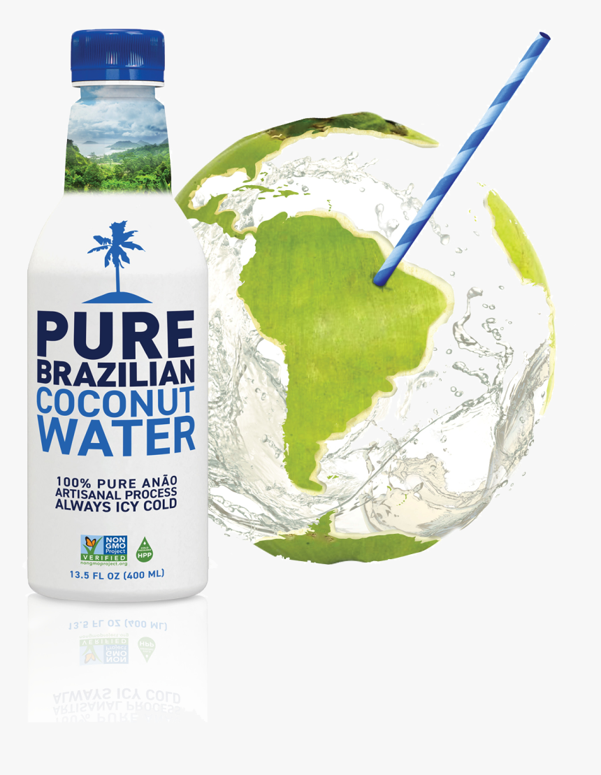Transparent Coconut Water Png - Pure Brazilian Coconut Water, Png Download
