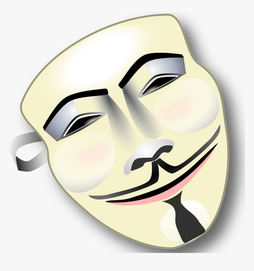 Guy Fawkes Mask Portable Network Graphics Anonymous - Mask, HD Png Download