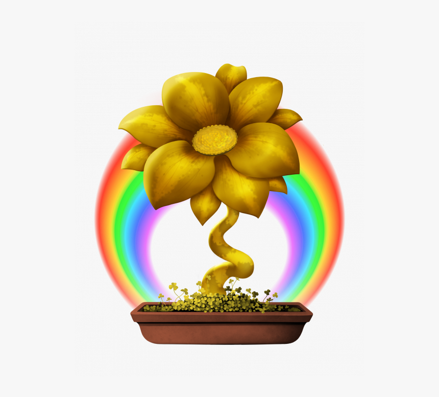 Transparent Rainbow Pot Of Gold Png - Flowerpot, Png Download