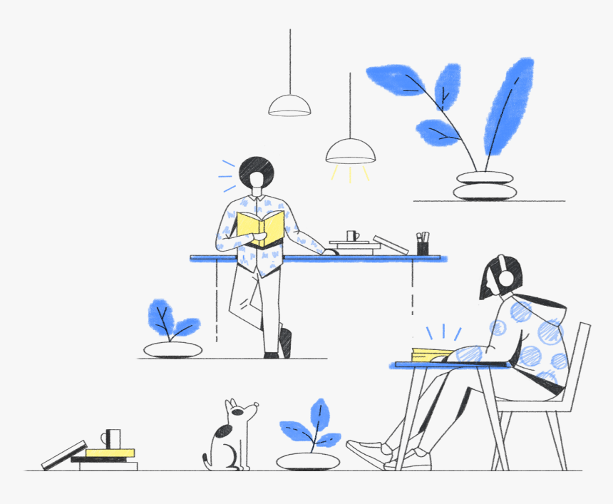 Transparent People Reading Png - Cartoon, Png Download