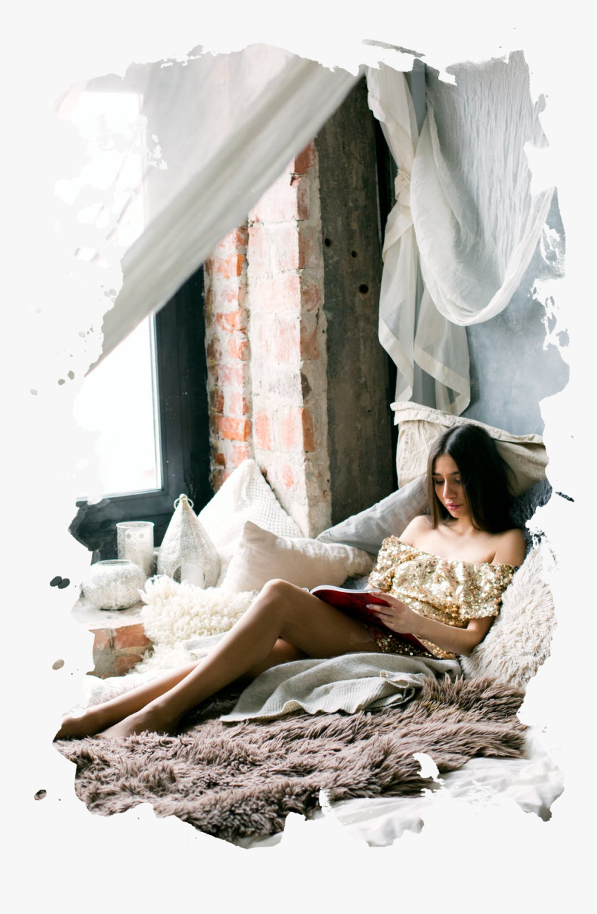 Reading In Bed - Bedroom For Newlyweds, HD Png Download