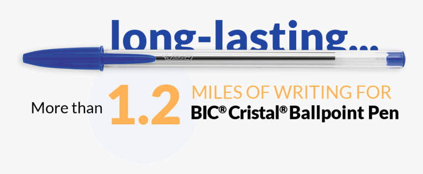 Pen And Text More Than 2 Km Of Writing - Long Lasting Pen Ads, HD Png Download