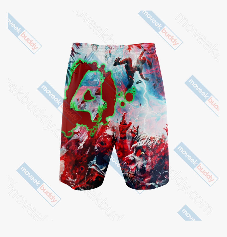 Left 4 Dead Symbol 3d Beach Shorts - Board Short, HD Png Download