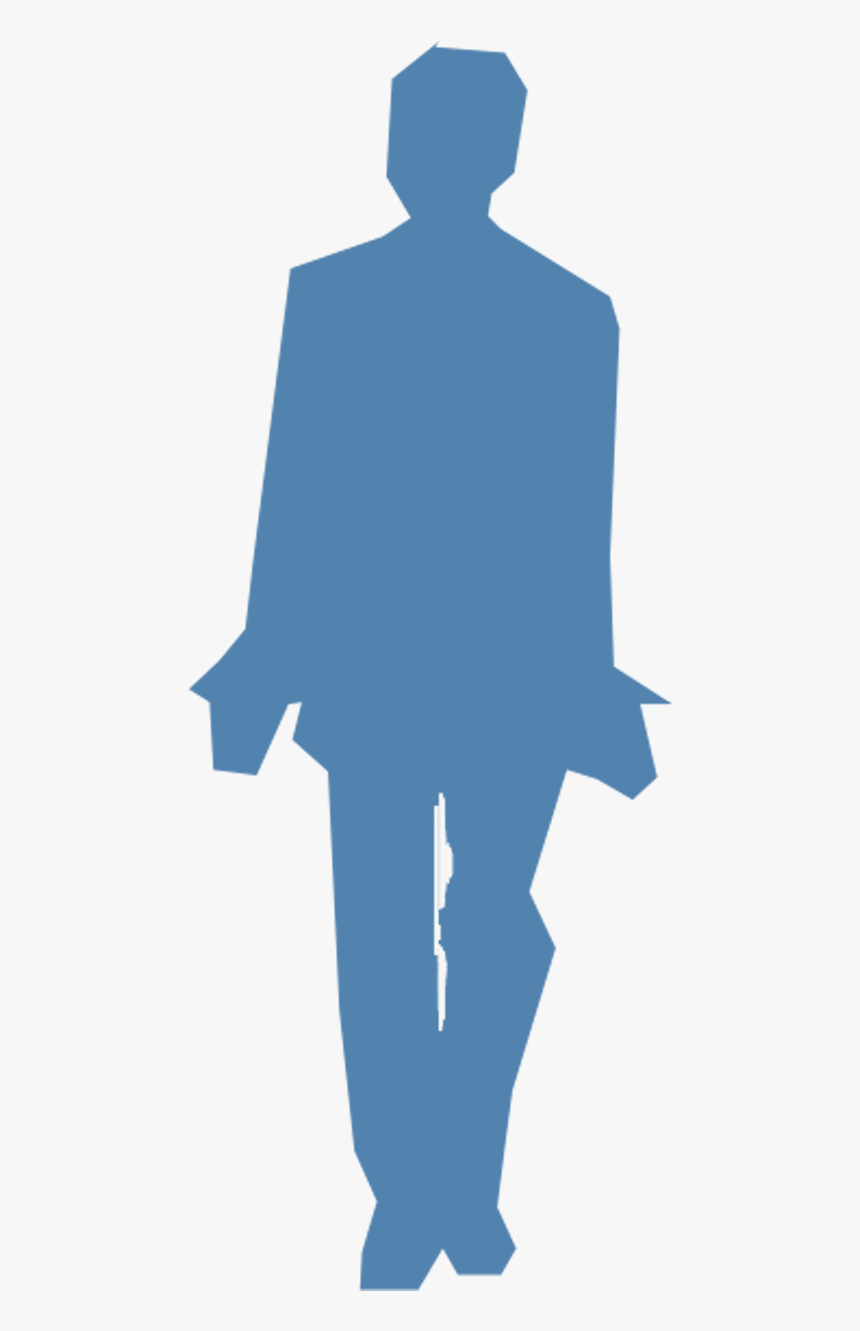 Transparent Man In Suit Silhouette Png, Png Download