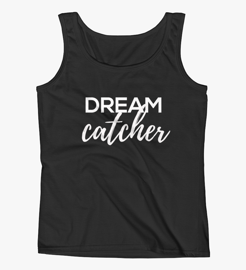 Dream Catcher Caps Script White Outside Label White2 - Active Tank, HD Png Download