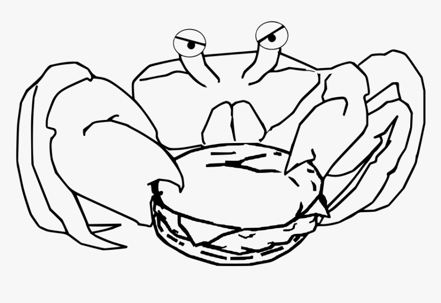 Crab With Burger Clipart, Vector Clip Art Online, Royalty - Crab And Burger Clipart, HD Png Download