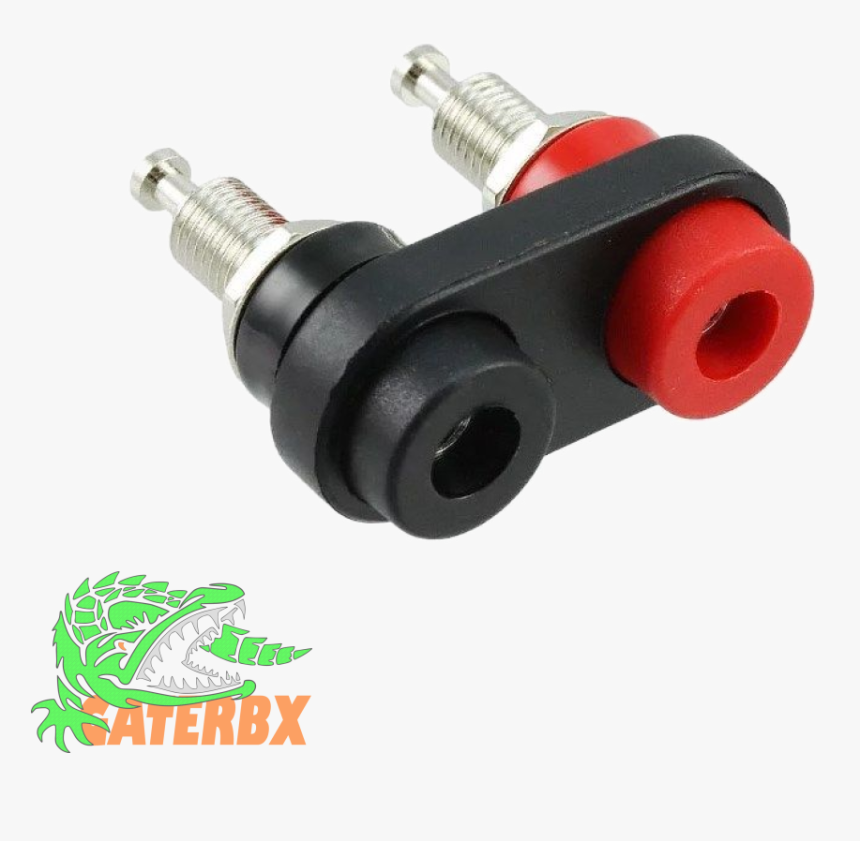 Mueller Electric Dual Banana Jack Black Tie Piece R/b - Female Banana Connector, HD Png Download