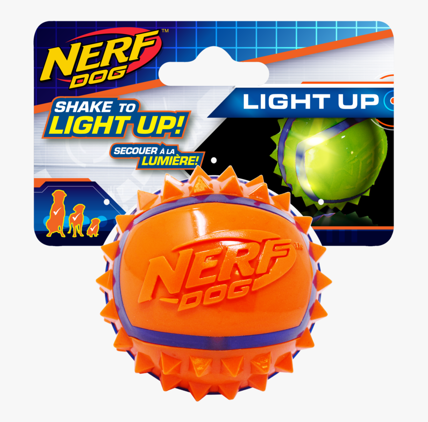Brand New Light Up Nerf Dog Led Spike Ball - Nerf Dog Spike Ball, HD Png Download