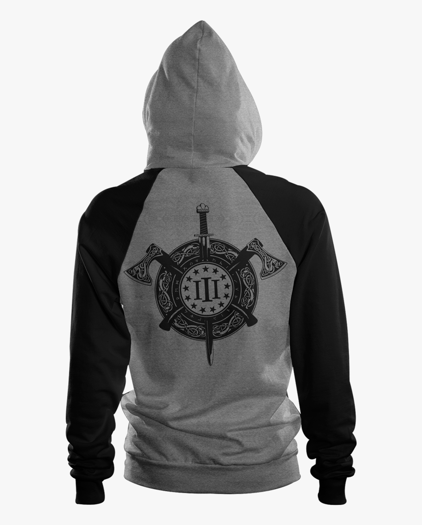 Three Percenter Pullover Raglan Hoodie - Three Percenter Defender Of Freedom, HD Png Download