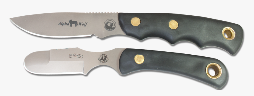 Alpha Wolf S30v/muskrat Combo Suregrip - Hunting Knife, HD Png Download