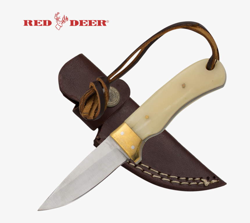 Red Deer® Drop Point Animal Bone Full Tang - Nine Inch Hunting Knife, HD Png Download
