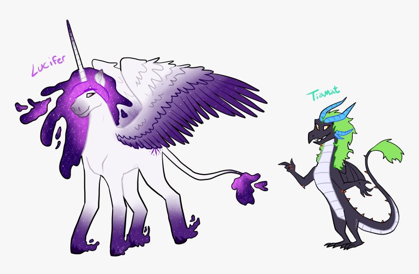 Lucifer And Tiamat - Cartoon, HD Png Download