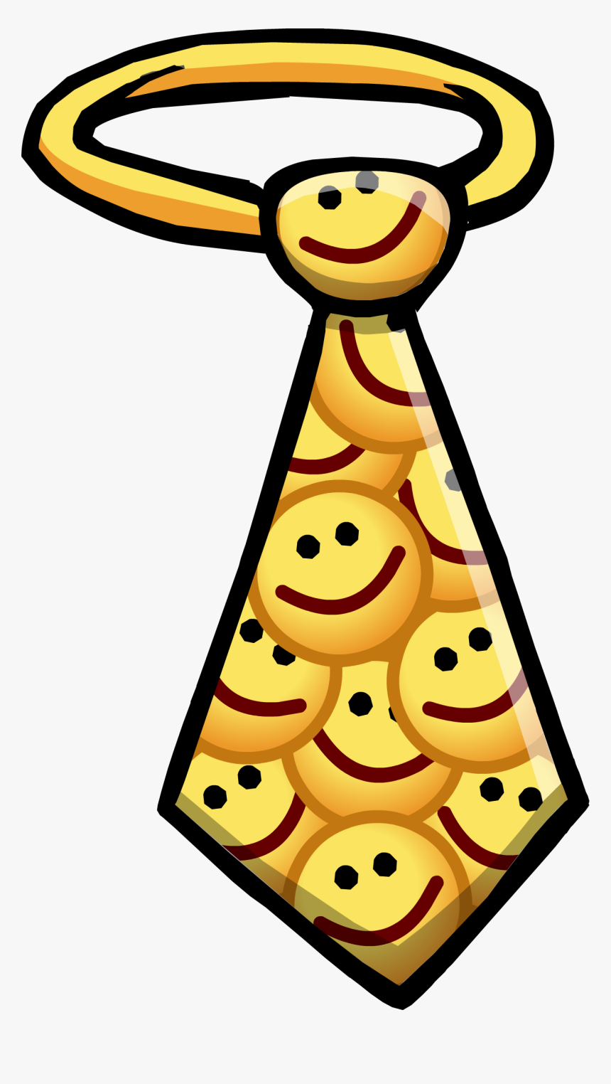 Club Penguin Wiki - Smiley Tie Club Penguin, HD Png Download