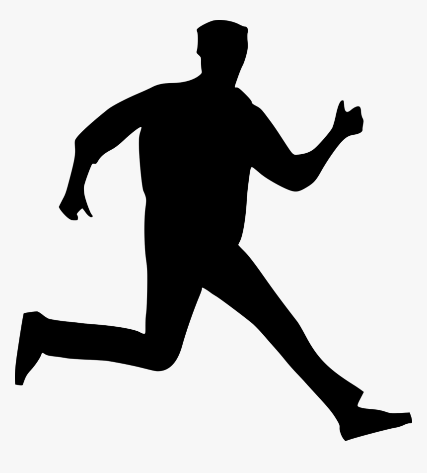 Man Jumping Silhouette Free Photo - Futsal Black And White, HD Png Download