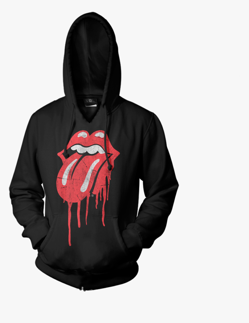 Transparent Rolling Stones Png - Rolling Stones Tongue Hoodie, Png Download