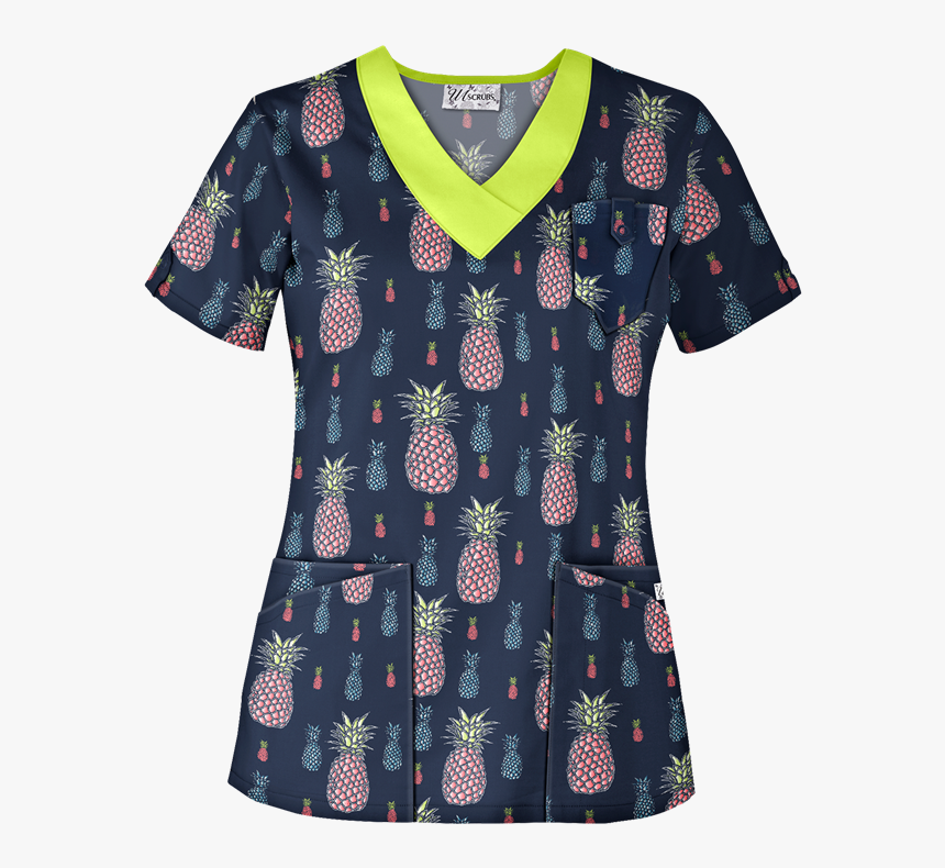 Pineapple Scrub Top, HD Png Download