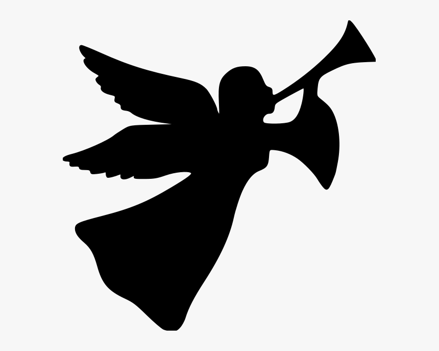 Christmas-angel File Size - Christmas Angel Silhouette Clip Art, HD Png Download