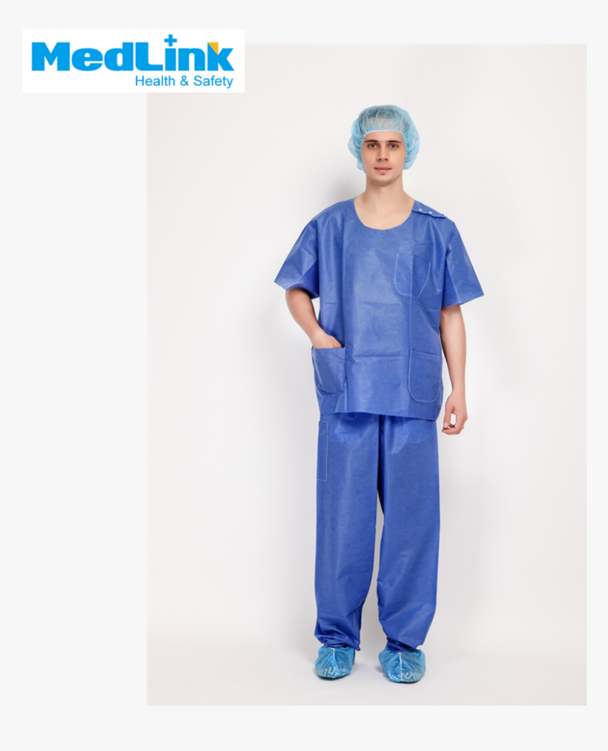 Disposable Uniforms Medical Nonwoven Scrubs - Standing, HD Png Download