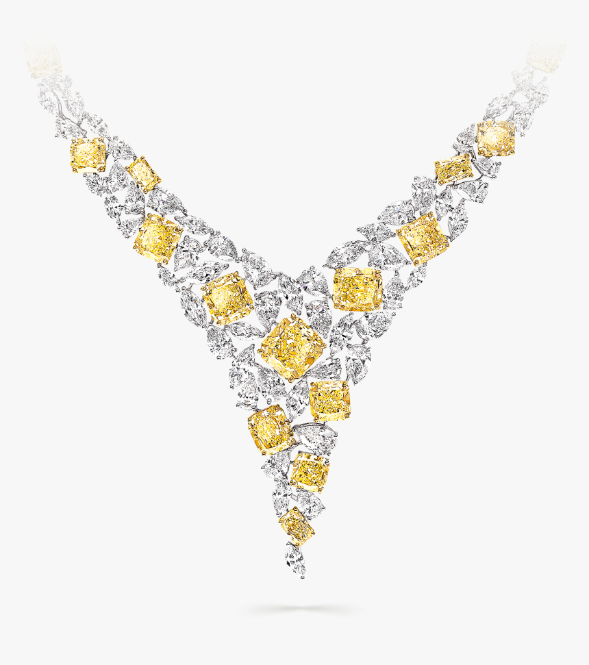 A Graff High Jewellery Yellow And White Diamond Necklace - Thong, HD Png Download