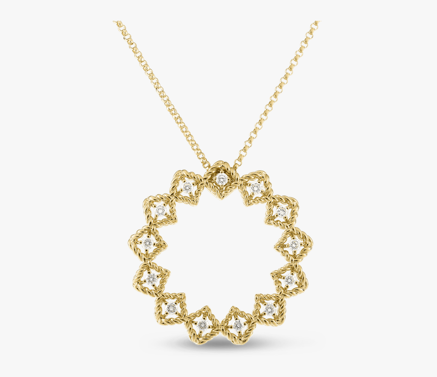Roberto Coin Large Diamond Circle Necklace - Roberto Coin Roman Barocco, HD Png Download