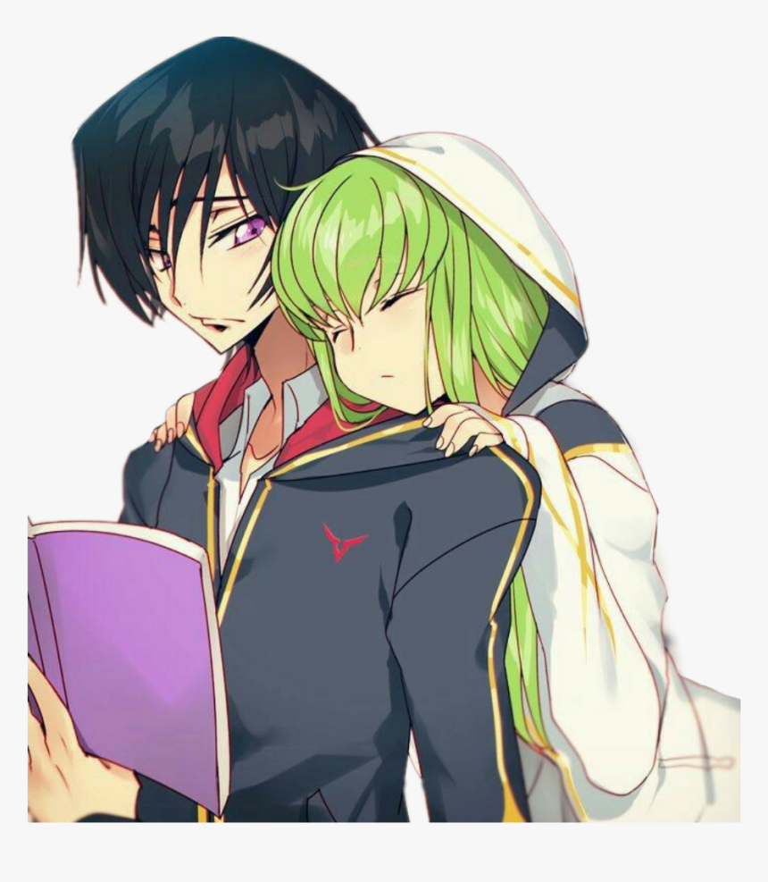 #freetoedit #anime #couple #green #learning #sleep - Lelouch X Cc Fanaet, HD Png Download