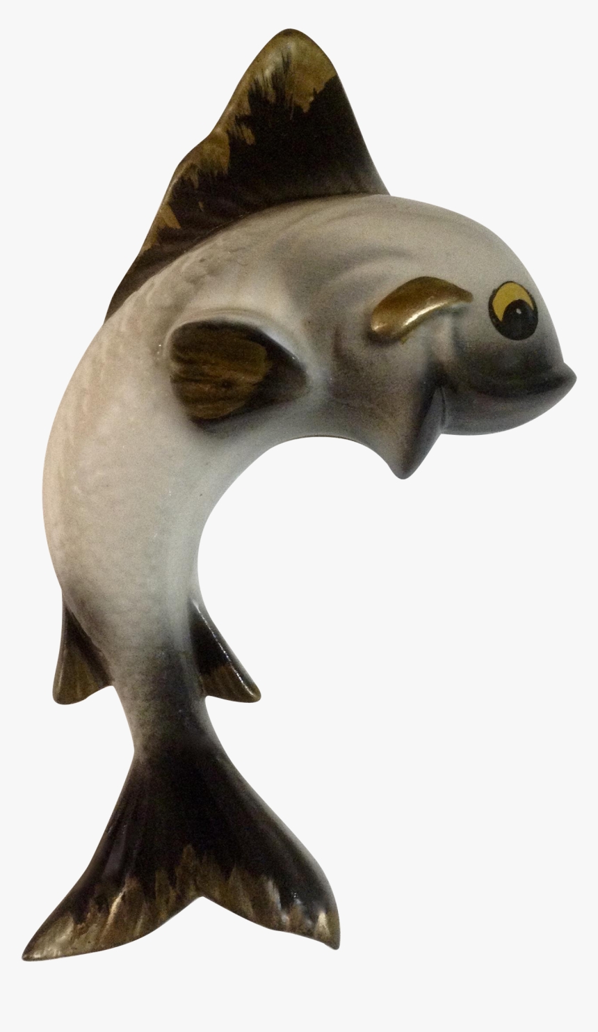Vintage Jumping Fish Wall Pocket Ceramic Planter Vase - Statue, HD Png Download