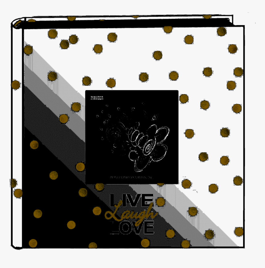 Pioneer Photo Albums Golden Dots Live Laugh Love 200 - Polka Dot, HD Png Download