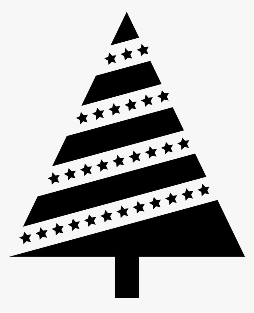 Christmas Tree With Stars - Stars, HD Png Download
