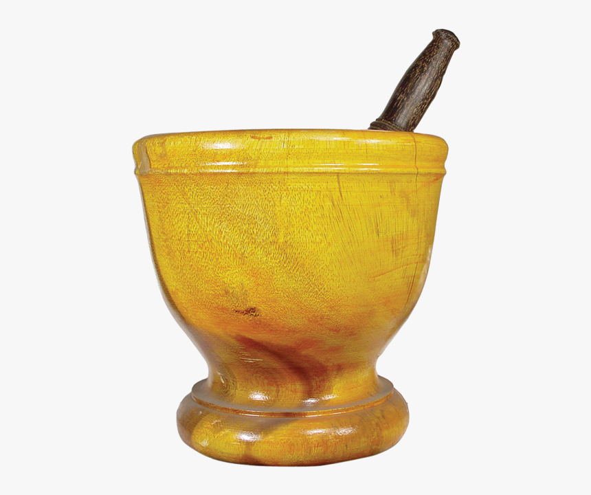 Wood Mortar W/pestle - Ceramic, HD Png Download