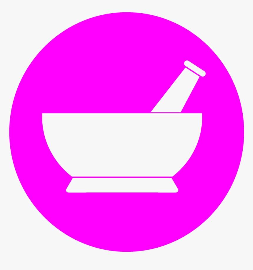 Pink Circle Mortar And Pestle Merchandise - Mortar And Pestle Pharmacy Logo, HD Png Download