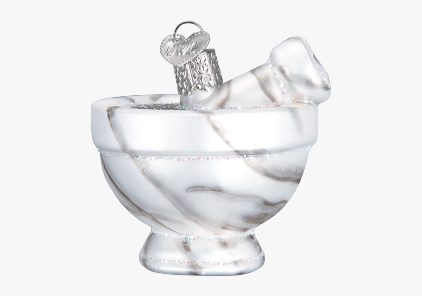 Mortar & Pestle Ornament - Ceramic, HD Png Download
