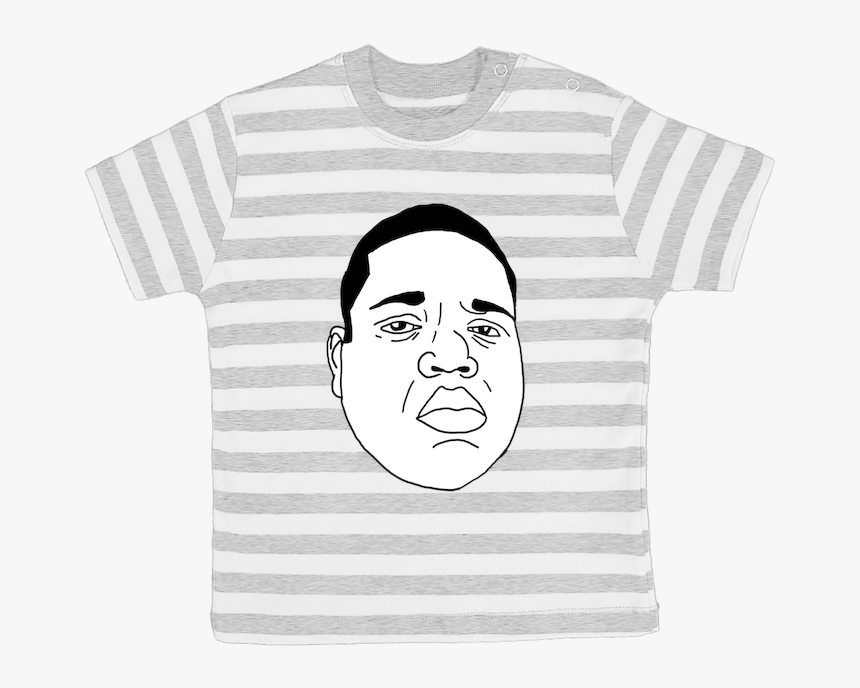 T Shirt Bébé À Rayures Notorious Big Biggie Head Par - T-shirt, HD Png Download