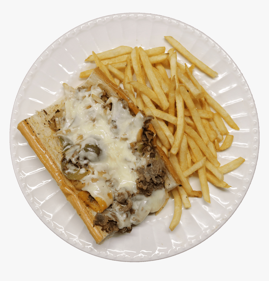 Joey S Red Hots Philly Cheesesteak Sandwich - French Fries, HD Png Download